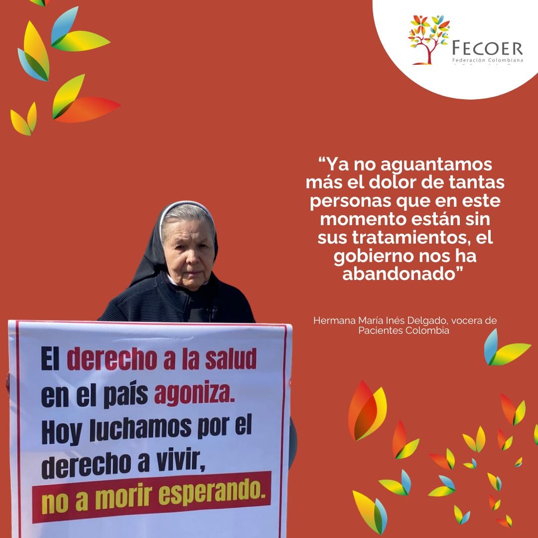 🚨 "El problema grave que tenemos es la deshumanización, donde el gobierno le echa la culpa a otros y no asume su responsabilidad", siendo indiferente, "ante una crisis que provocó". Hermana María Inés, vocera de <a href="/Pacientesco/">Pacientes Colombia</a> nuevamente alzando la voz por los pacientes.