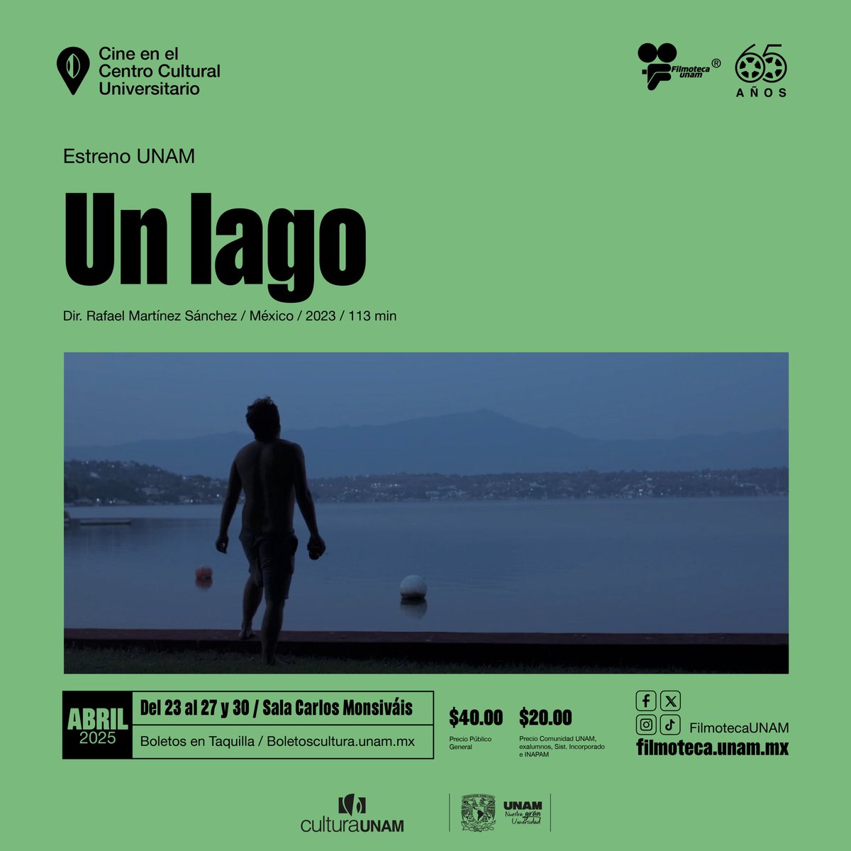FilmotecaUNAM's tweet image. En un fin de semana con Daniela y sus jóvenes amigos poliamorosos, Rich cuestionará su vida hasta ahora y su idea del amor.

🎬'Un lago' (@rafafams, 2023)
🗓️Esta semana en #CinesUNAM.
🔗filmoteca.unam.mx/exhibiciones/e…