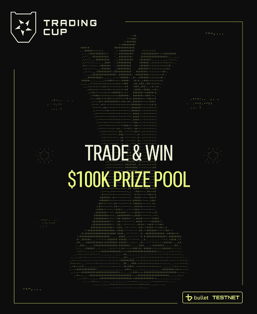 TradingAloha's tweet photo. Time is running out to win your share of 100k!

You must be signed up before the @bulletxyz Trading Cup starts in 3 hours and 40 mins or you will have to wait until round 2.  

No excuse to not take part in this event that takes place on testnet with USDC prizes!

Here is everything you need to know..

Sign Up Now - Register for the Bullet Trading Cup now so you don't miss out! Link in first post

NFT Boost - OG Bullet users who sign up to the trading competition with a wallet containing the Bullet NFT get a 10% boost in trading credit.

Get Your Airdrop - When the Bullet Trading Cup begins, they will airdrop participants with mock trading balance on testnet.

Compete to Win - You'll be able to trade over two rounds, which are each a week long. At the end of each round, the winner will be the trader who has the highest PNL by dollar value.

Risk It Right - Be careful, once your balance hits zero, you're out. No second chances!

Now for the fun part! 

What can you win?!

100k USDC in mainnet trading credits up for grabs!

In each round, the top 100 traders will split a share of 50,000 USDC in mainnet trading credits, with the winner taking 10,000 USDC! 

All rewards will be deposited into the user’s account when Bullet mainnet goes live!

Wait one more second, there are even more chances to earn!

They are offering exclusive perks for testnet traders, including limited edition merch for those who provide the best feedback.

Referrals - Spread the Word, Earn More!

Generate Your Unique Referral Code - Share it with your friends and invite them to join the competition.

When they sign up using your code and win a prize, you’ll earn 15% of their winnings!

Get started below!!