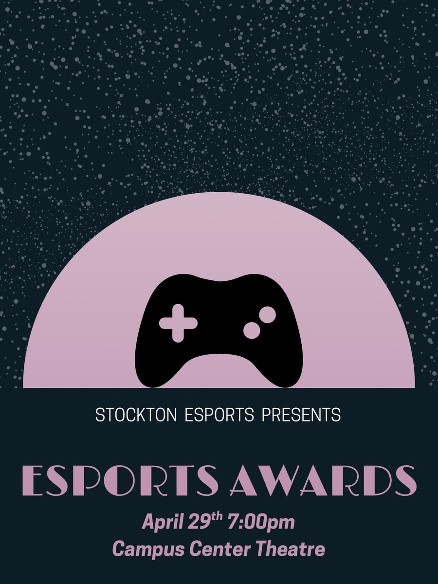 We have 2 awesome events coming up to finish off the semester!  Come show off your best clothing at our Dress to Impress event on 4/24 and celebrate our players and leaders on 4/29 at our annual Esports Awards!