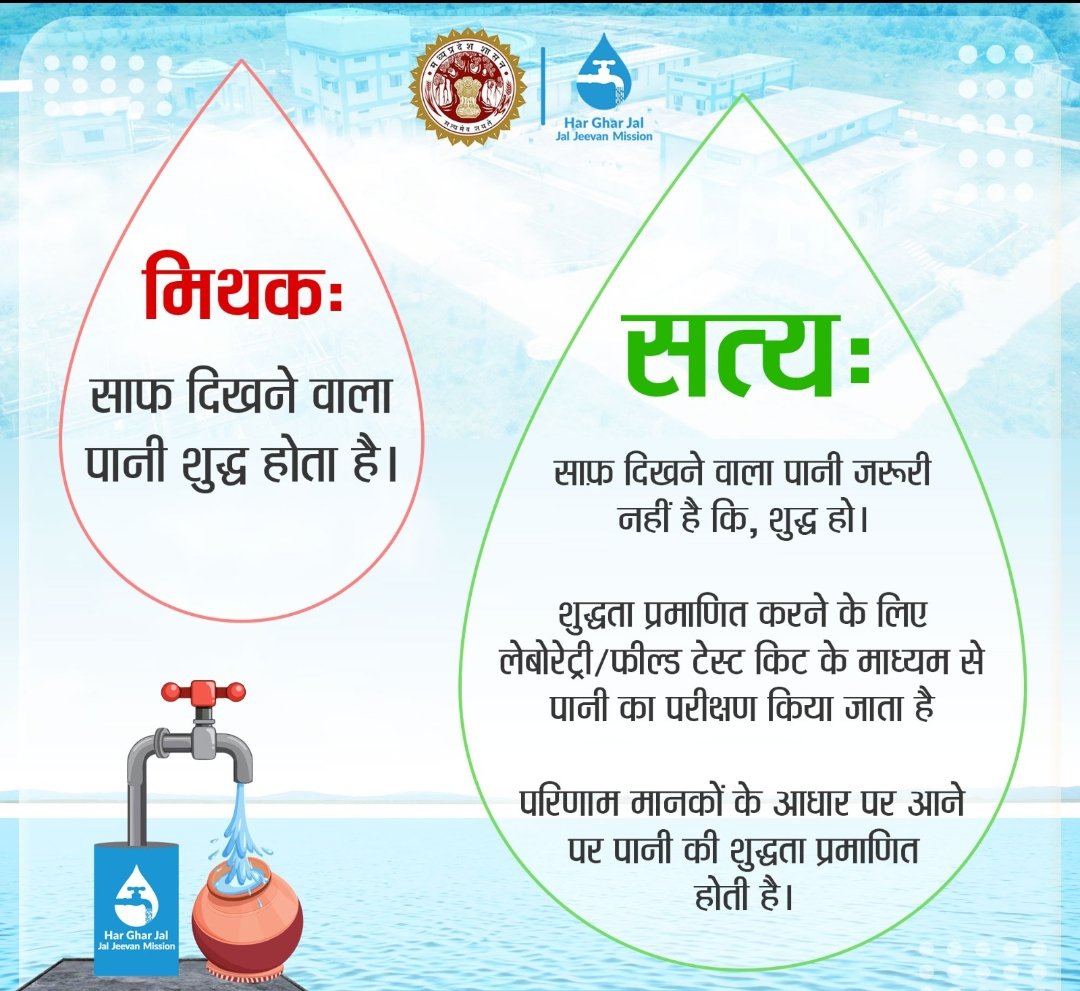 JansamparkK's tweet photo. "साफ पानी ही शुद्ध हो, ये ज़रूरी नहीं!
जल जनित बीमारियों से बचाव के लिए #JalJeevanMission के तहत उपलब्ध कराए जा रहे नल से शुद्ध जल का सेवन सुनिश्चित करें।
@JansamparkMP #madhyapradesh #HarGharJal #SafeWater #waterforhealth
@jaljeevan_ @SampatiyaUikey @pnarahari #katni #कटनी https://t.co/hzXkAU2S8E