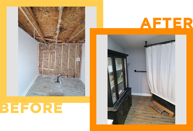 Drilled_It's tweet photo. 🌳 A tree literally fell through this bathroom. 😱
We removed it. Rebuilt the roof.
And put the room back better than new. 💪🛠️
No drama. No delays. Just Drilled It.
🔗 https://t.co/xL7C6UuWs9
#BeforeAndAfter #RoofRepair #BathroomFix #DrilledIt #handyman #roofing #bathroomfixes