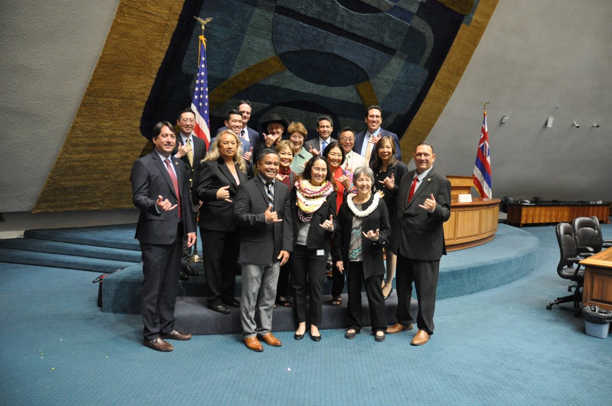 Christine M. Sakuda (front, center) was unanimously confirmed by the Senate on April 17 to serve as the State's Chief Information officer (CIO). She is also the administrator of the Office of Enterprise Technology Services. ets.hawaii.gov