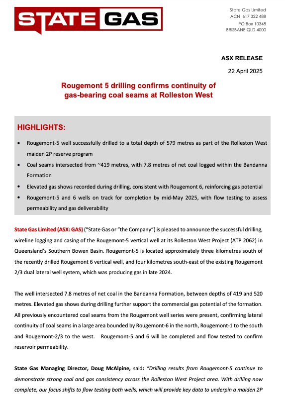 fulovitboss's tweet photo. $GAS.ax 🔥 $GAS #GAS
Rougemont 5 & 6 now drilled and continuity of gas-bearing coal seams confirmed.
Wireline logging complete and flow testing underway to hopefully establish a maiden 2P reserve.
#GetSetEarly #LNG #RollestonWest https://t.co/ydlgl3Obf4