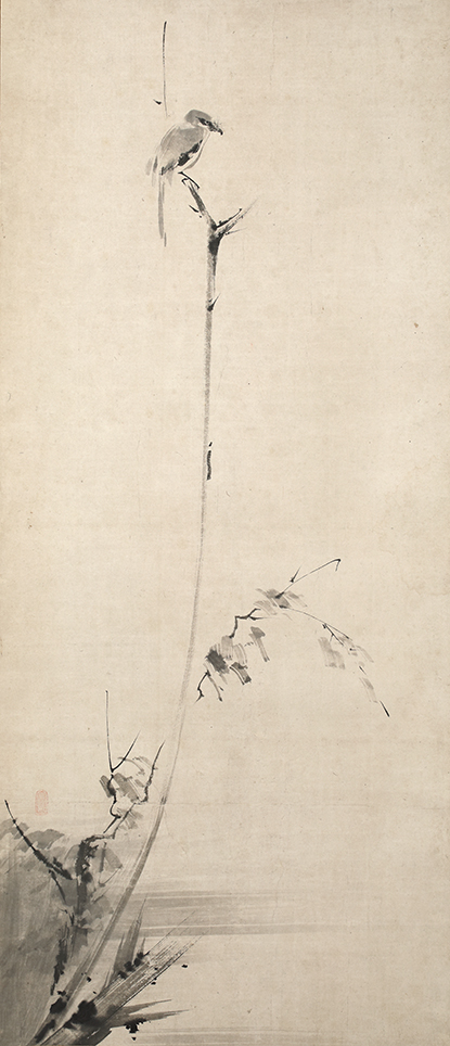 宮本武蔵筆　枯木鳴鵙図 レプリカ 楽天市場】宮本武蔵 枯木鳴鵙図 複製絵画 額装 美術品 レプリカ : 光