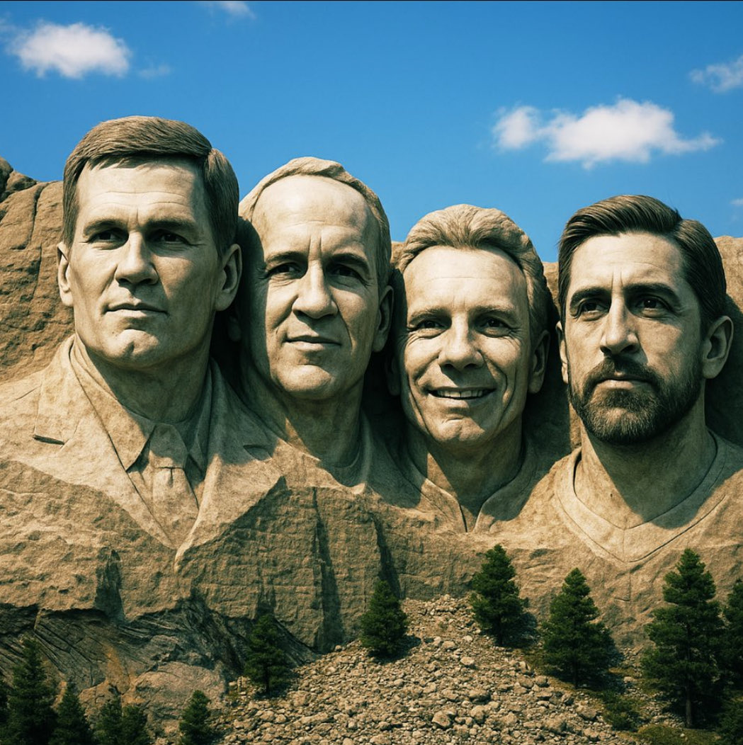 The Mount Rushmore of quarterbacks.. what do y’all think? 🤔

- Tom Brady
- Peyton Manning
- Joe Montana
- Aaron Rodgers