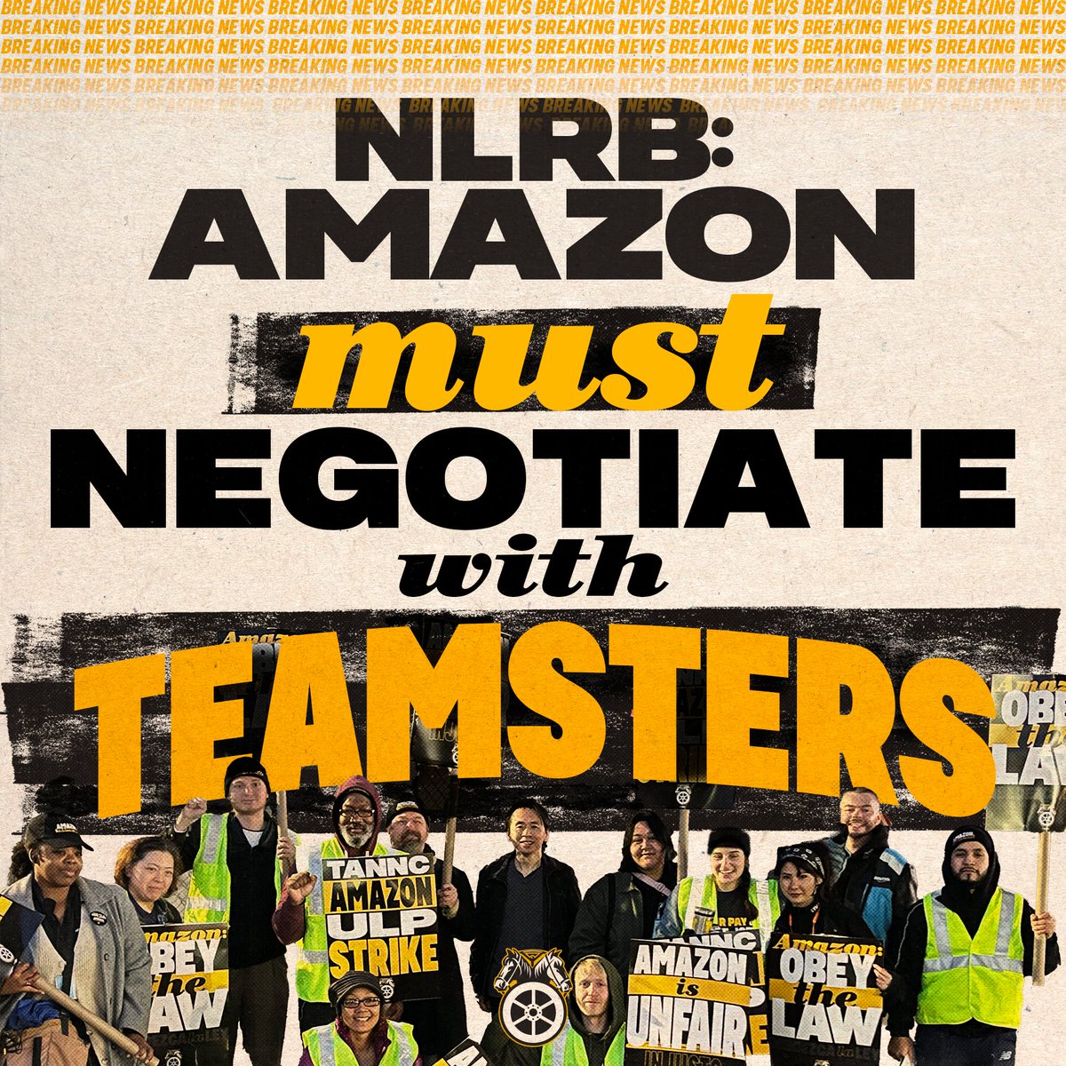 In a major win for Amazon Teamsters, the National Labor Relations Board (NLRB) Region 20 issued a complaint against the company over its illegal refusal to bargain. The federal agency is seeking a bargaining order to force the company to the negotiating table after workers at the