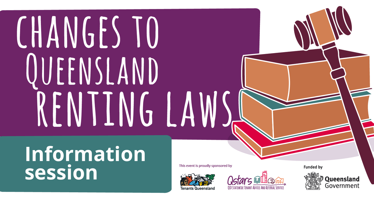 If you rent your home and you want to understand the new renting laws that will affect you, join us online for a free 45 minute session.
Register on Eventbrite for any of the 3 different information sessions. We look forward to seeing you then!
eventbrite.com.au/e/changes-to-q…
