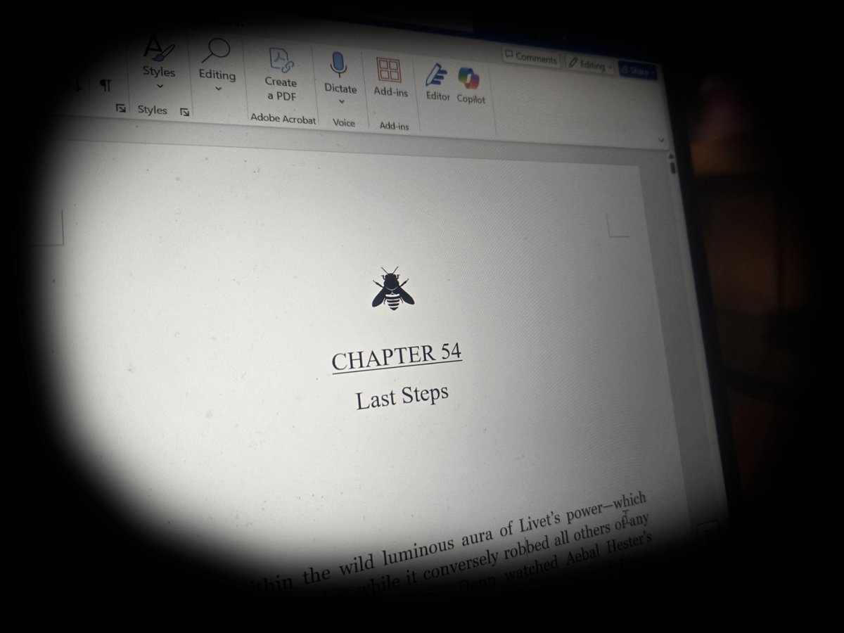 I swear I'm working on this... Just broke 301k words on my second draft. The final confrontation is going to be resolved within the next 2-3k words and then I have a little bit of denouement to play with. After that, it's off to the beta readers. #amwritingfantasy #booktwt