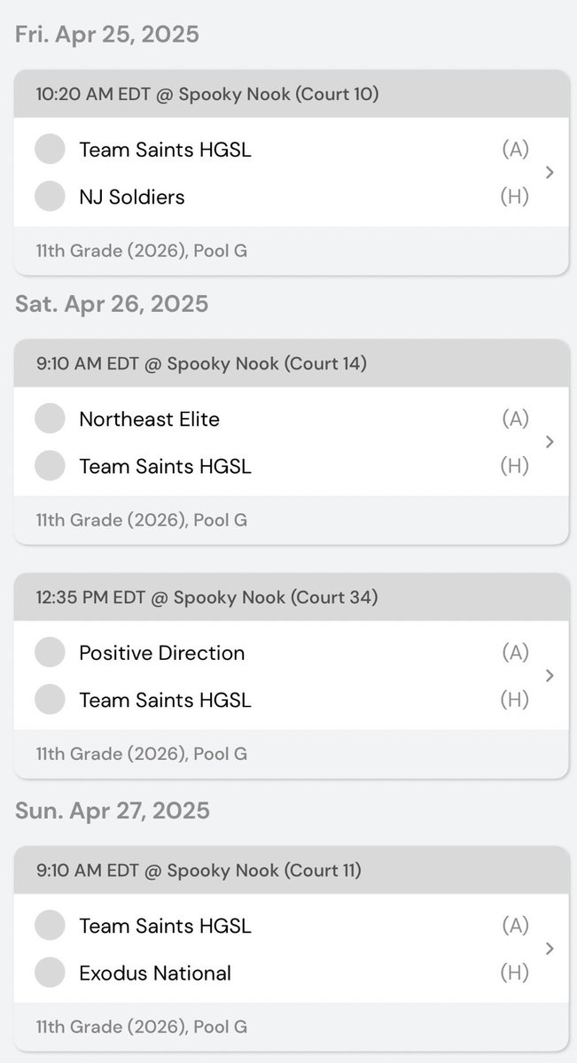 Here is my schedule for Live at the Nook in PA this weekend! <a href="/SNHSaints/">Team Saints</a>