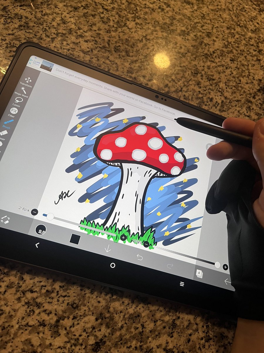Just messing around with the tools and getting a feel, but it’s getting me super excited to be able to make whatever I want 😁😁

.

.

Annoying #’s for the algorithm 
#art #drawing #xppen #mushroom #cottagecore #2d #2dart