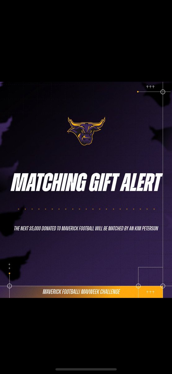 💰 MATCHING GIFT ALERT 💰

From Maverick Football we are super grateful every day for those who support our grind. Right now, a $5,000 gift is on the table — and it will be matched 💪

Double your impact. Help us keep building something special.

🔗 msumavericks.com/mavweek