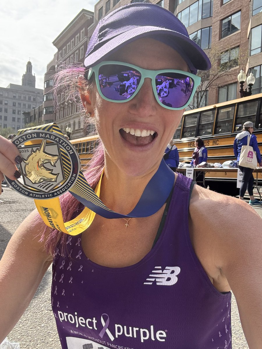 Emma B. Holliday MD (@dremmaholliday) on Twitter photo Before vs after 26.2!
#boston129 was a phenomenal experience and thrilled to have done it with the <a href="/Run4Purple/">Project Purple®</a> team!
13 more washes till this purple hair dye (allegedly) washes out so will get to rep the cause for my next several clinic days 😬 💜 Before vs after 26.2!
#boston129 was a phenomenal experience and thrilled to have done it with the <a href="/Run4Purple/">Project Purple®</a> team!
13 more washes till this purple hair dye (allegedly) washes out so will get to rep the cause for my next several clinic days 😬 💜
