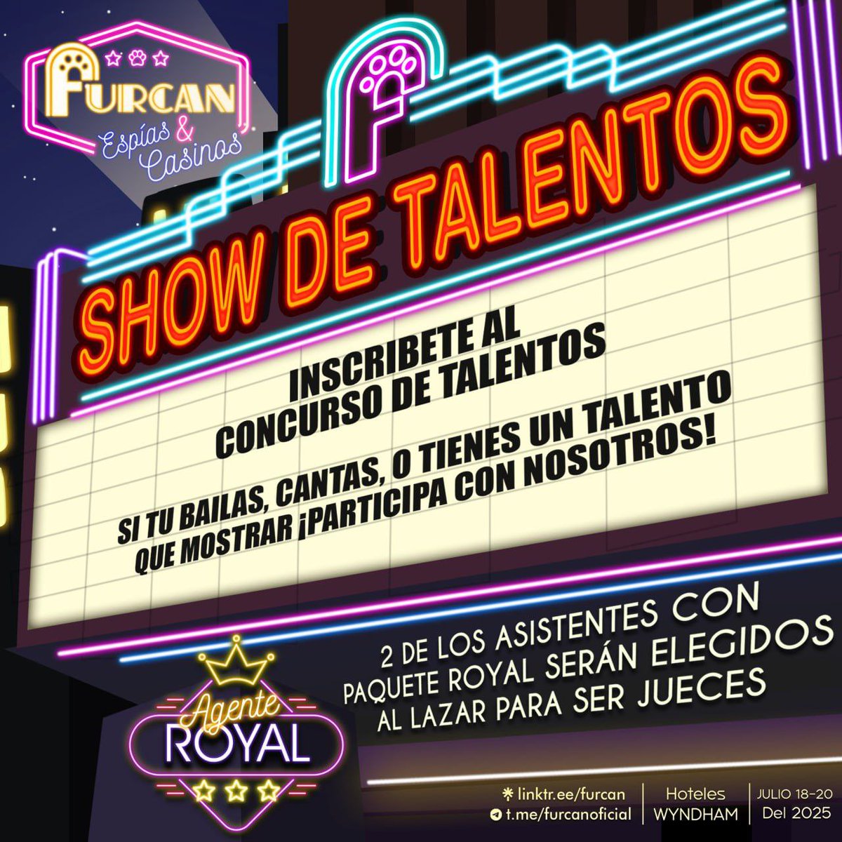 ¡Es hora de demostrar su talento chicxs!
Por primera vez tendremos un concurso de talentos en el escenario de Furcan ✨
Es tu momento de brillar y demostrar a los demás de qué estás hecho 💃
Registros aquí:
forms.gle/Wi7D9M2rB2Qamz…
Recuerda no perderte de los paquetes