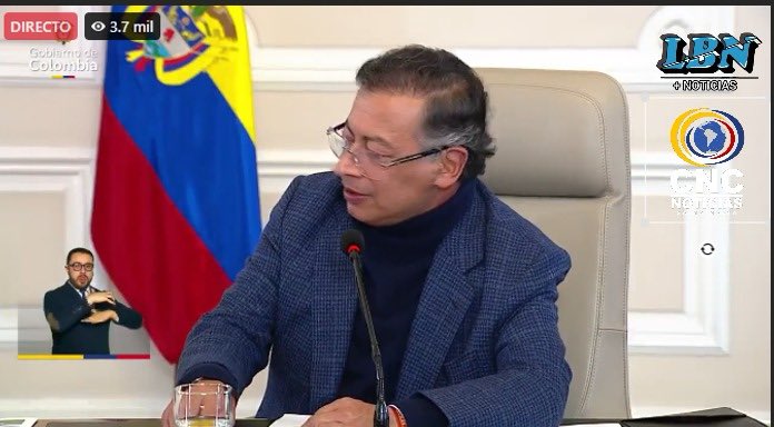 UnacolombiaTIC's tweet photo. @RTVCco @RadNalCo @SenalColombia @HOLLMANMORRIS @InstitucionalTV @infopresidencia Canal #CNC #SANTAMARTALBN+NOTICIAS #presente en la retransmisión del #ConsejoDeMinistros desde nuestra #region y #cableoperador @petrogustavo @rtvc https://t.co/DRicWyiFjn