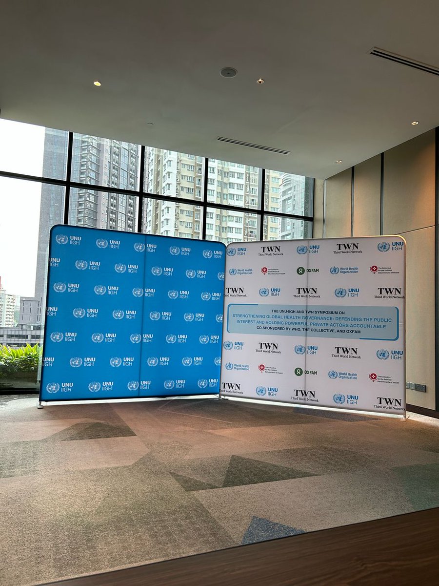 UNUGlobalHealth's tweet photo. 🔴𝗪𝗲 𝗮𝗿𝗲 𝗹𝗶𝘃𝗲 𝗻𝗼𝘄!

Join our livestream to follow discussions from the symposium 𝙎𝙩𝙧𝙚𝙣𝙜𝙩𝙝𝙚𝙣𝙞𝙣𝙜 𝙂𝙡𝙤𝙗𝙖𝙡 𝙃𝙚𝙖𝙡𝙩𝙝 𝙂𝙤𝙫𝙚𝙧𝙣𝙖𝙣𝙘𝙚: 𝘿𝙚𝙛𝙚𝙣𝙙𝙞𝙣𝙜 𝙩𝙝𝙚 𝙋𝙪𝙗𝙡𝙞𝙘 𝙄𝙣𝙩𝙚𝙧𝙚𝙨𝙩 𝙖𝙣𝙙 𝙃𝙤𝙡𝙙𝙞𝙣𝙜 𝙋𝙤𝙬𝙚𝙧𝙛𝙪𝙡 𝙋𝙧𝙞𝙫𝙖𝙩𝙚 𝘼𝙘𝙩𝙤𝙧𝙨 𝘼𝙘𝙘𝙤𝙪𝙣𝙩𝙖𝙗𝙡𝙚, co-organised by UNU-IIGH and Third World Network.

By convening health professionals, researchers, and civil society representatives, this symposium provides a vital forum to examine the growing influence of powerful private actors (PPAs) in global health governance, addressing issues from the financialisation of the health sector to the corporate capture of public policy.

🕓 𝗣𝗿𝗼𝗴𝗿𝗮𝗺𝗺𝗲 𝗦𝗰𝗵𝗲𝗱𝘂𝗹𝗲: 

10:00 – Inequality, neoliberalism, and the world of perma- and poly-crisis

11:30 – A New Age of Global Governance

12:15 – The driving power of finance and financialisation in health

14:00 – Corporate drivers of global warming, disease, and illness

14:45 – Private power, public policy, and politics

16:00 – Power imbalances and accountability deficits

🎥 𝗪𝗮𝘁𝗰𝗵 𝗹𝗶𝘃𝗲: https://t.co/vnH2rHtpUn

#UNU #GlobalHealth #HealthGovernance #Accountability #UNUIIGH #GlobalHealthJustice #HealthForAll #HealthJustice