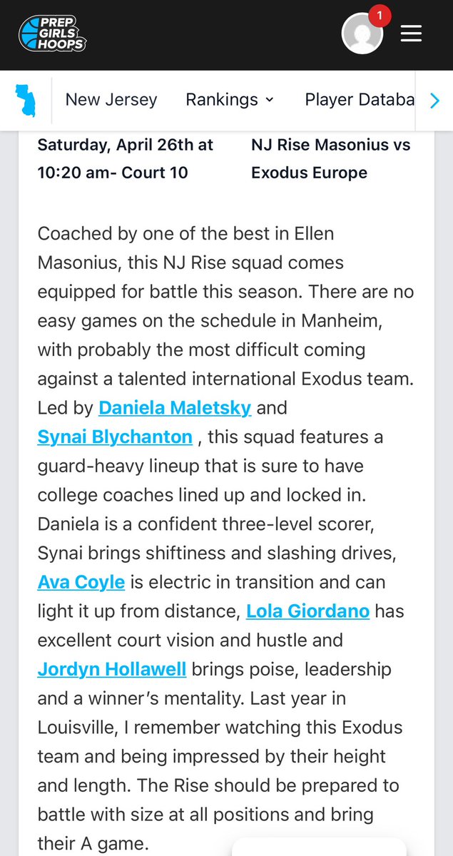 New Jersey RISE (@newjerseyrise) on Twitter photo Key matchup this coming weekend at Spooky Nook for our talented 2026 squad!
<a href="/EllenMasonius/">Ellen Clark Masonius</a> <a href="/jencatherine114/">Jenny Greene</a> <a href="/RickLeeman13/">Rick Leeman</a> <a href="/TinyGreenNBS/">Coach Tiny Green</a> <a href="/njrise2026/">2026 New Jersey RISE</a> Key matchup this coming weekend at Spooky Nook for our talented 2026 squad!
<a href="/EllenMasonius/">Ellen Clark Masonius</a> <a href="/jencatherine114/">Jenny Greene</a> <a href="/RickLeeman13/">Rick Leeman</a> <a href="/TinyGreenNBS/">Coach Tiny Green</a> <a href="/njrise2026/">2026 New Jersey RISE</a>