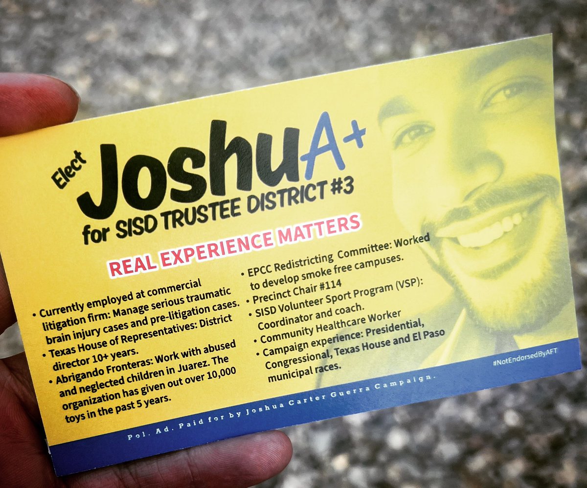 Ready for GOTV!!! #TeamJoshua #SOCORROISD #SISD