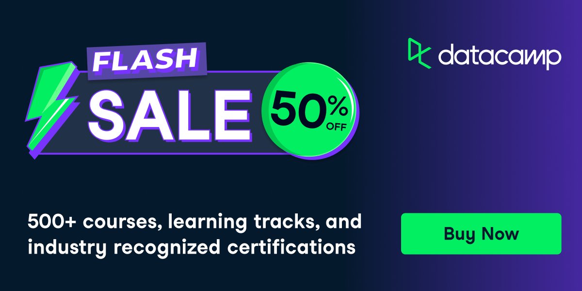 SvcFacilitators's tweet image. 🔥 50% Off DataCamp Flash Sale – Learn Python, SQL & AI Now!
kuruntha.com/blog/datacamp-…
kuruntha.com/skill-courses/…
kuruntha.com/business-marke…
#DataCampFlashSale #LearnPythonOnline #AIUpskilling #SQLCourses #DataScienceDeals #OnlineLearningDiscount #CareerGrowth2025 #TableauTraining