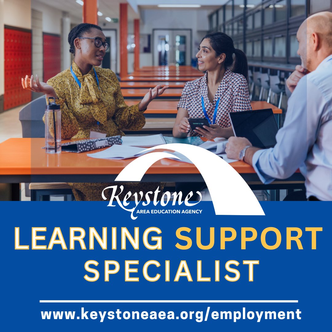 ⭐️ NEW ⭐️  LEARNING SUPPORT SPECIALIST
Are you passionate about supporting students with disabilities &amp; partnering with educators, families, and communities to improve student outcomes? Learn more and apply at keystoneaea.org/employment