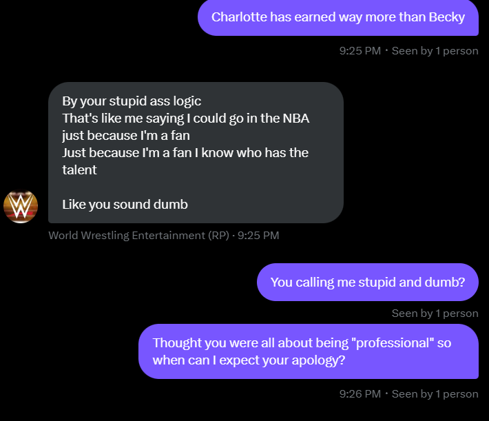 ItsAllProdigy's tweet image. // This is how the owner of @wwerp717 treats people who join their company. Yells at you, berates you in front of anyone. I was a good friend to this person when they were down in the dumps. This is how he treated me. Don't join this shitty company of his.