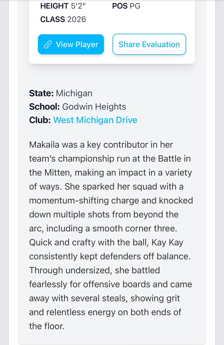Makaila Crosby (@kaykaycrosby21) on Twitter photo Thank you <a href="/pgh_Danyle/">PrepGirlsHoopsDanyle</a> for the write up!!
<a href="/Drivebball1/">West Michigan Drive Girls Basketball</a> <a href="/CoachB_NCSA/">Brittany Atwater</a> Thank you <a href="/pgh_Danyle/">PrepGirlsHoopsDanyle</a> for the write up!!
<a href="/Drivebball1/">West Michigan Drive Girls Basketball</a> <a href="/CoachB_NCSA/">Brittany Atwater</a>