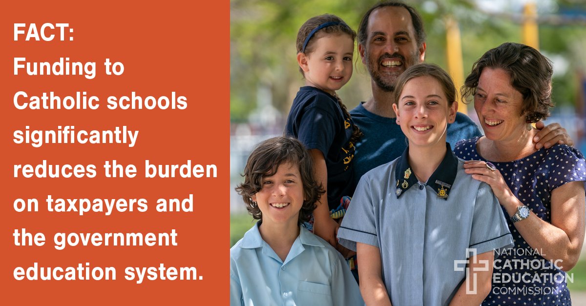 Catholic Education eases the burden on the education system, with families contributing 25% of base funding for students and 90% for capital works, saving billions of dollars for taxpayers. Learn more: bit.ly/CathEdPrioriti…

@Catholicedau #SchoolFunding #AusVotes #Auspol