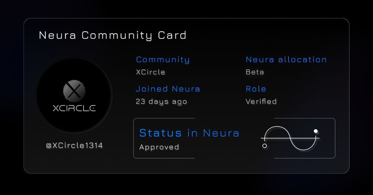 X Circle is officially approved for the <a href="/NeuraADND/">Neura</a> Community Card!

We are ready to explore Decentralized Autonomous Artists

Own not just an artwork, but an artist itself.