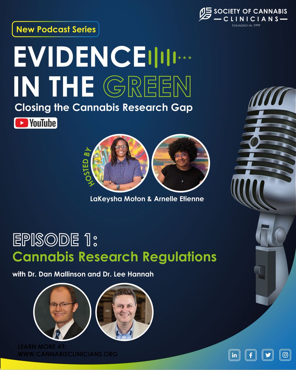 Every 2nd year Master’s student in the Medical Cannabis Science and Therapeutics (MCST) Program must create an instructional design project for a client. We made a cannabis research podcast for the Society of Cannabis Clinicians 💚✨ <a href="/CannaClinicians/">Society of Cannabis Clinicians</a> youtu.be/5lG-CIsrsYk?si…