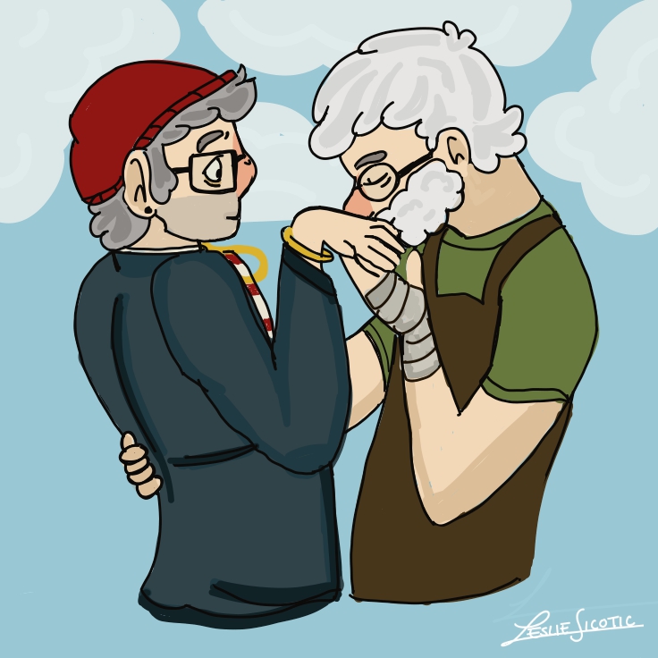 LeslieSicotic_'s tweet image. Day 8: Reunion 

#FiddlestanWeek #fiddlestan #stanleypines #FiddlefordMcGucket
Fidds: Oh, i&apos;m Glad you came back myprecius Stanley
Stan: Ahmm... Do i know you (look at Ford and ask with his eyes).
Ford: Yeah Stanley it&apos;s Fiddleford my dearest friend.