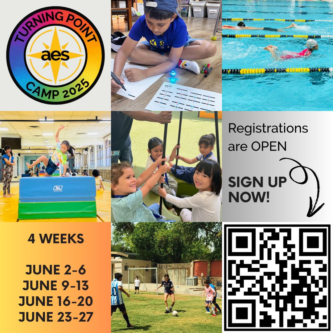 AESDelhi's tweet image. It’s time to register your child(ren) in the Turning Point Program—June 2025! 🌞😎
Registration link: buff.ly/c4epMHy
Learn more about the camp: buff.ly/4jNbCtD
#TurningPointProgram #SummerCamp #AESDelhi #InternationalSchool #Learning #DayCamp #SummerProgram
