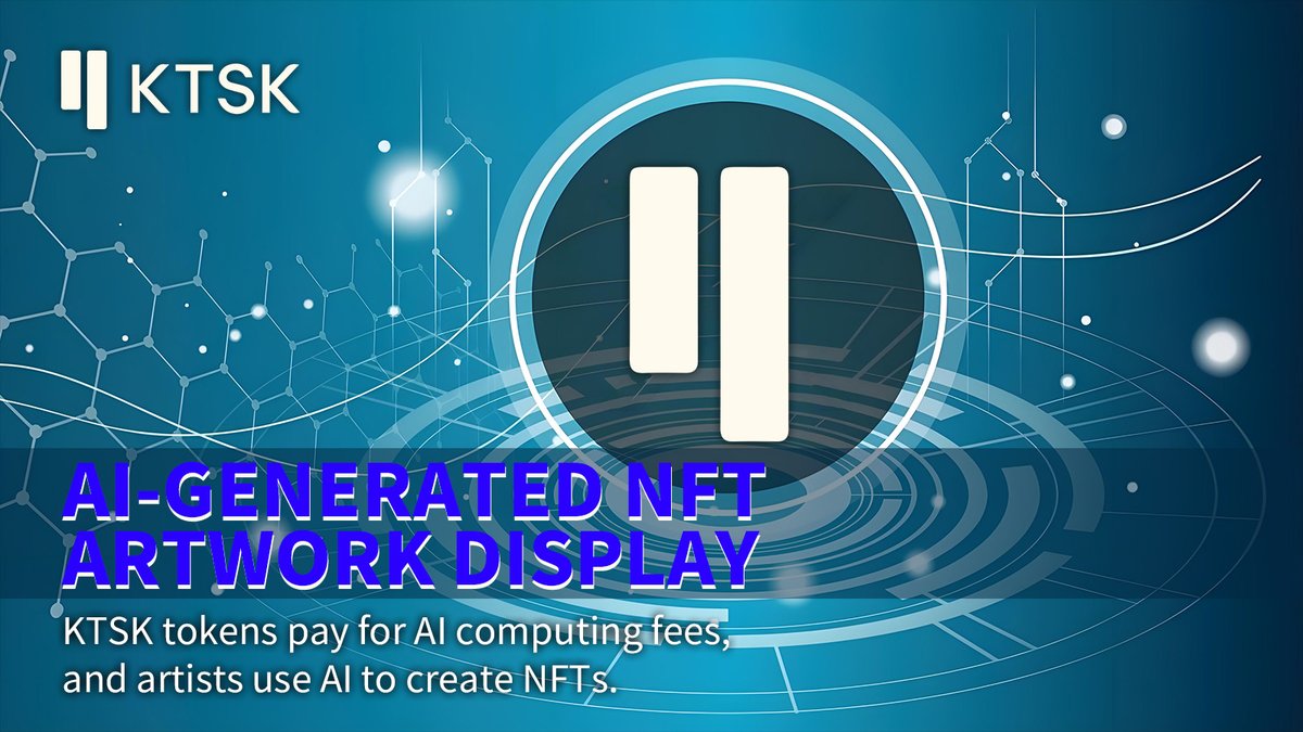 whale_publisher's tweet photo. KTSK merges AI compute with NFTs, ushering in smart art 🎨🤖
✅ AI-generated unique NFT creations
✅ Market trend analysis for pricing
✅ Smarter contracts with AI support
📷 Image: AI-crafted NFTs on marketplace, KTSK used for compute costs.
#AINFT #KTSKecosystem #SmartArt https://t.co/7d4jipyPNi
