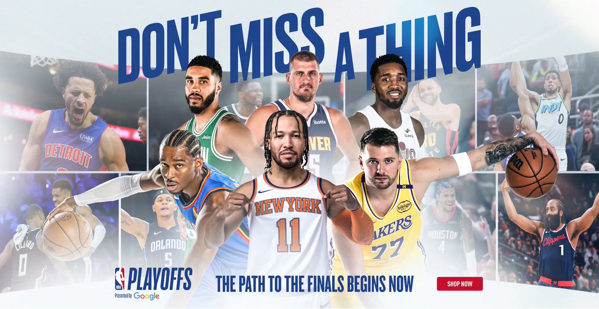 NBA Playoffs Are Here!
Don’t miss a moment of the action — gear up now for the race to the Finals!

Rep your squad with official NBA Playoffs gear.

Shop Now 👉🏽 nbastore.vwz6.net/aOrrDo

#NBAPlayoffs #RepYourTeam #NBAFinalsBound #FanGear