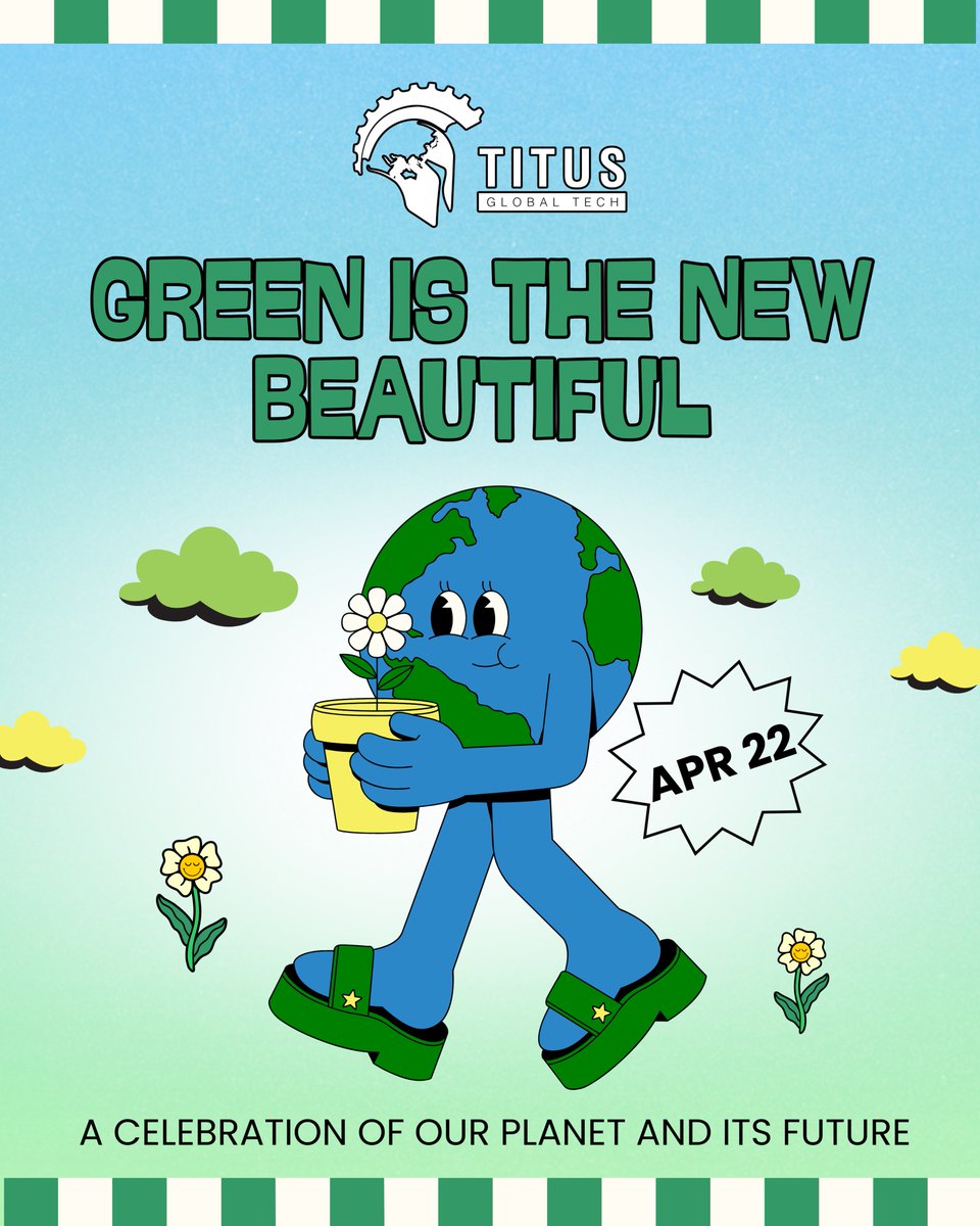 TitusGlobalTech's tweet photo. Green just hits different 🌎
This Earth Day, we’re all about small steps with a big heart, like planting, caring, and choosing a little more green every day.

Our planet’s got style, and it looks best when we take care of it. Let’s keep it beautiful.

#EarthDay #TitusGlobalTech https://t.co/WH5ojNpx8W
