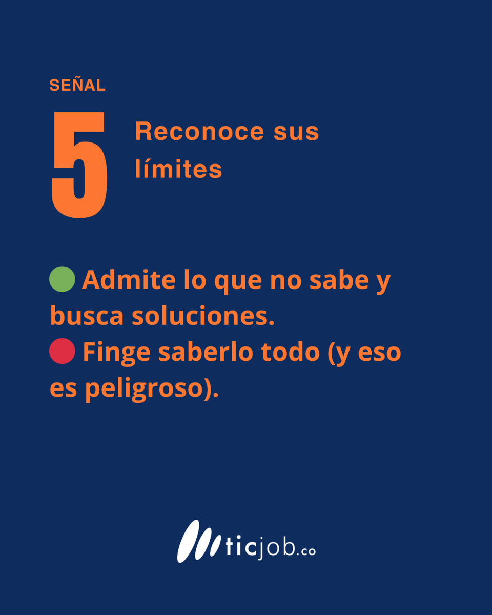 ticjobco's tweet photo. hay señales claras que lo diferencian de alguien que solo aparenta. Este carrusel te ayudará a reconocerlas.
💡 ¿Has trabajado con uno de cada lado? Cuéntanos tu experiencia.
#SeniorDev #DesarrolloTI #TalentoTech #ReclutamientoTI #CarreraTI #EvaluaciónTech #ticjob https://t.co/v26NYA6O41