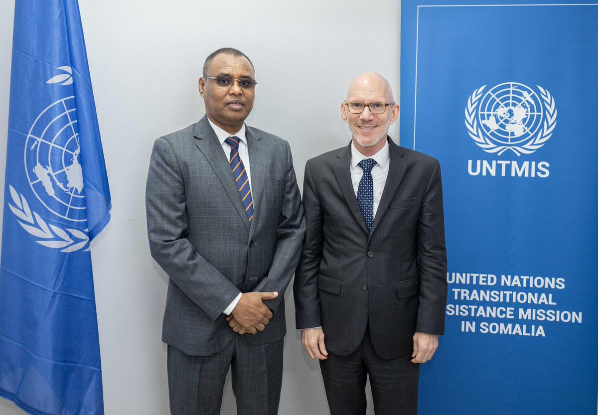 Hon. Jibril Abdirashid Haji (@honjibrilahaji) on Twitter photo Had a productive introductory meeting with SRSG James Swan. We discussed strengthening our cooperation with <a href="/UN/">United Nations</a>TMIS and streamlining coordination with @UN & international partners in enhancing support for <a href="/ModSomaliya/">MoD Somalia ๐ธ๐ด</a> & SNAF in the operations against the Khawaarij. Had a productive introductory meeting with SRSG James Swan. We discussed strengthening our cooperation with <a href="/UN/">United Nations</a>TMIS and streamlining coordination with @UN & international partners in enhancing support for <a href="/ModSomaliya/">MoD Somalia ๐ธ๐ด</a> & SNAF in the operations against the Khawaarij.