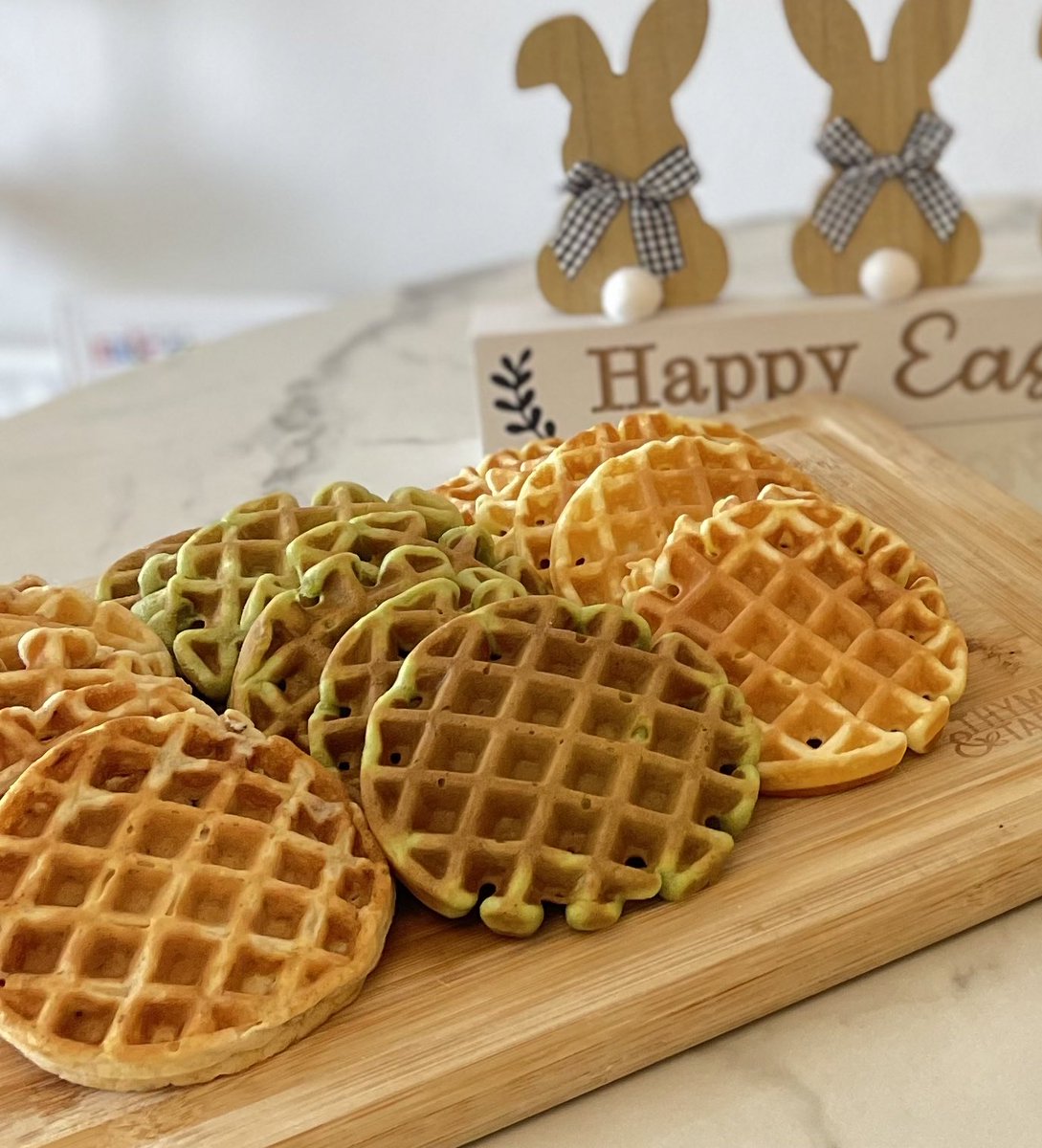 最近は餅粉で作るMochi Waffleにハマってる。とっても美味しい🫶