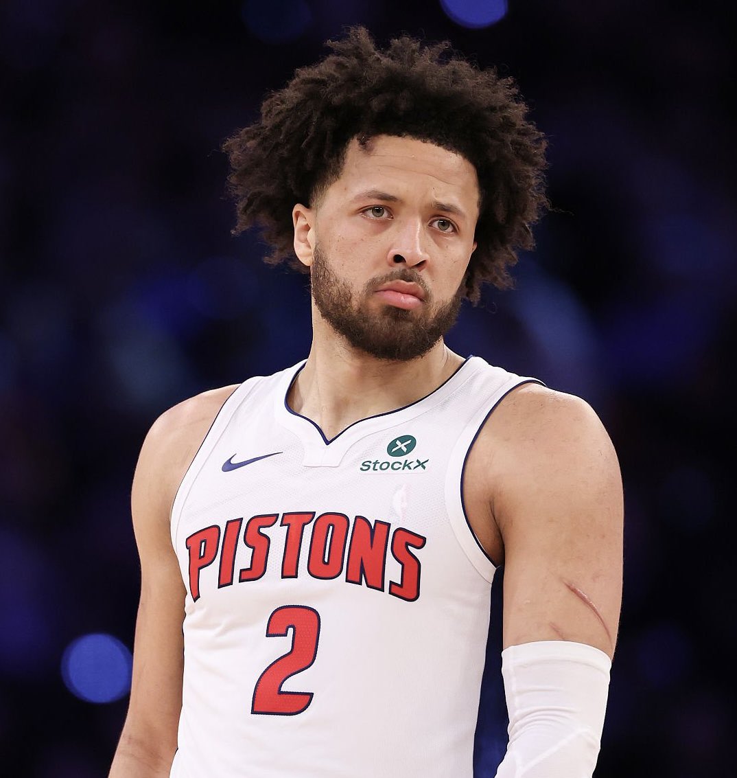 Cade Cunningham first two playoff games:

27.0 PPG
9.5 RPG
7.5 APG

The only other players to average those numbers in their first 2 playoff games are Luka &amp; Robertson.