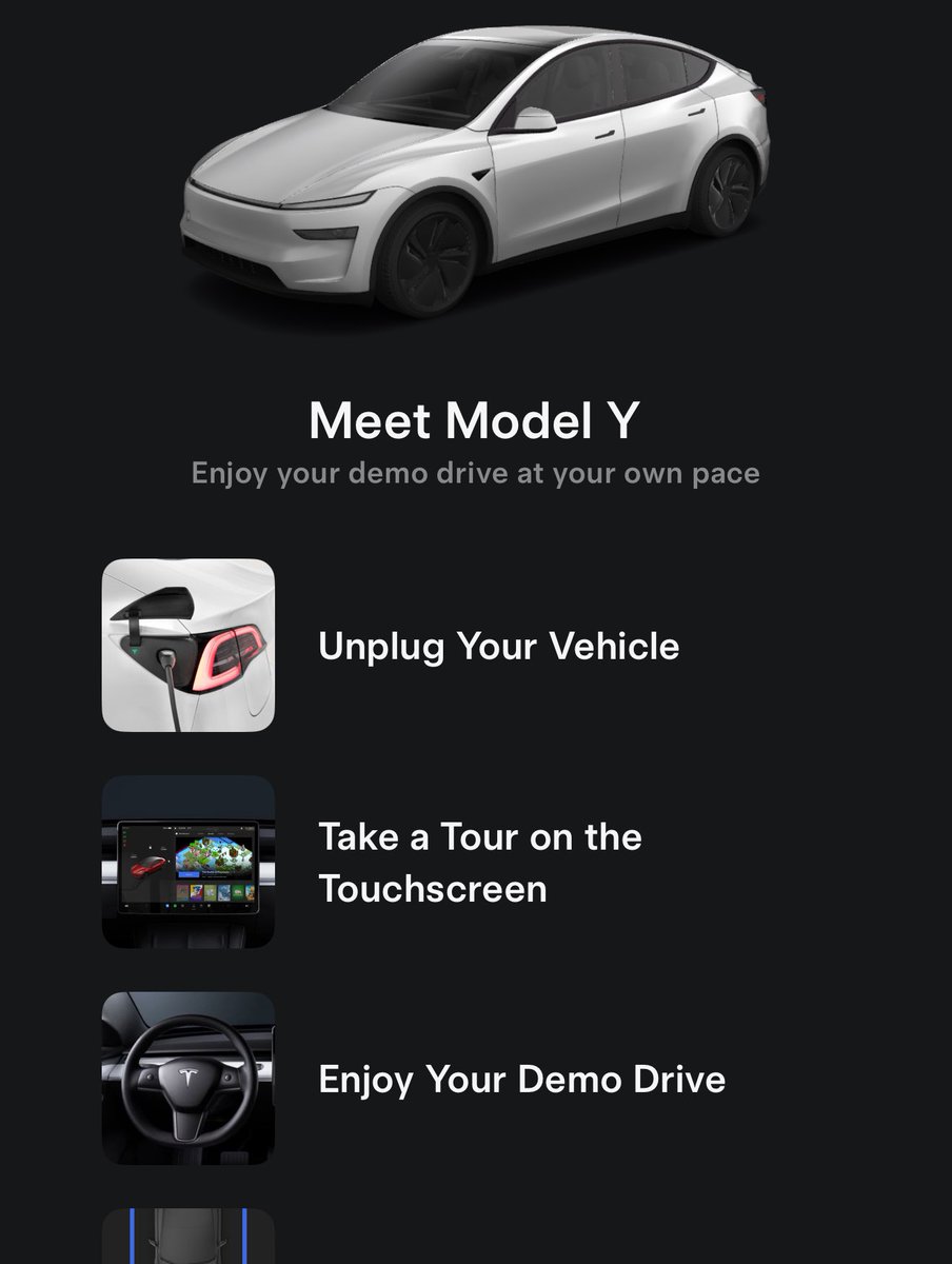 BLKMDL3's tweet image. Love the new @Tesla Demo Drive experience UI. So seamless and walks you through it in your mobile app.