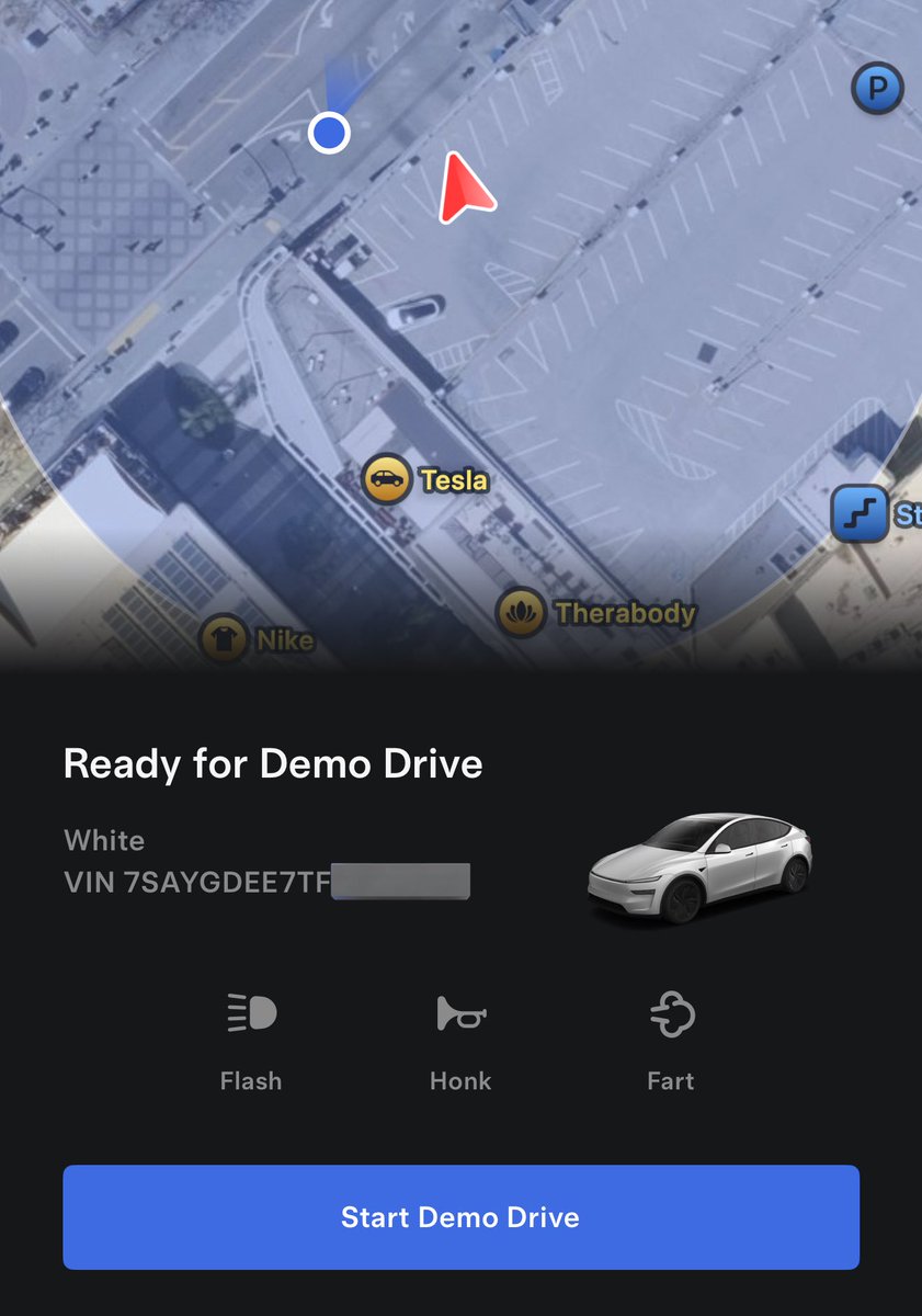 BLKMDL3's tweet image. Love the new @Tesla Demo Drive experience UI. So seamless and walks you through it in your mobile app.