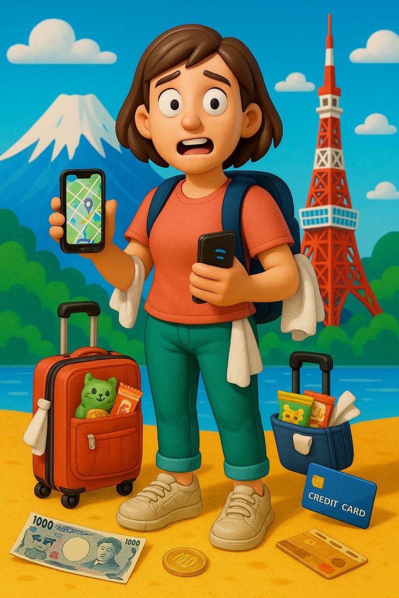 What to bring to Japan if it’s your first time:
-Comfy shoes - you’ll walk a lot, but you can buy them here too
-Pack light - even if you swear you won’t shop… you will
-International card + some yen - not everywhere takes cards
-Pocket Wi-Fi or eSIM. 
What else would you bring?
