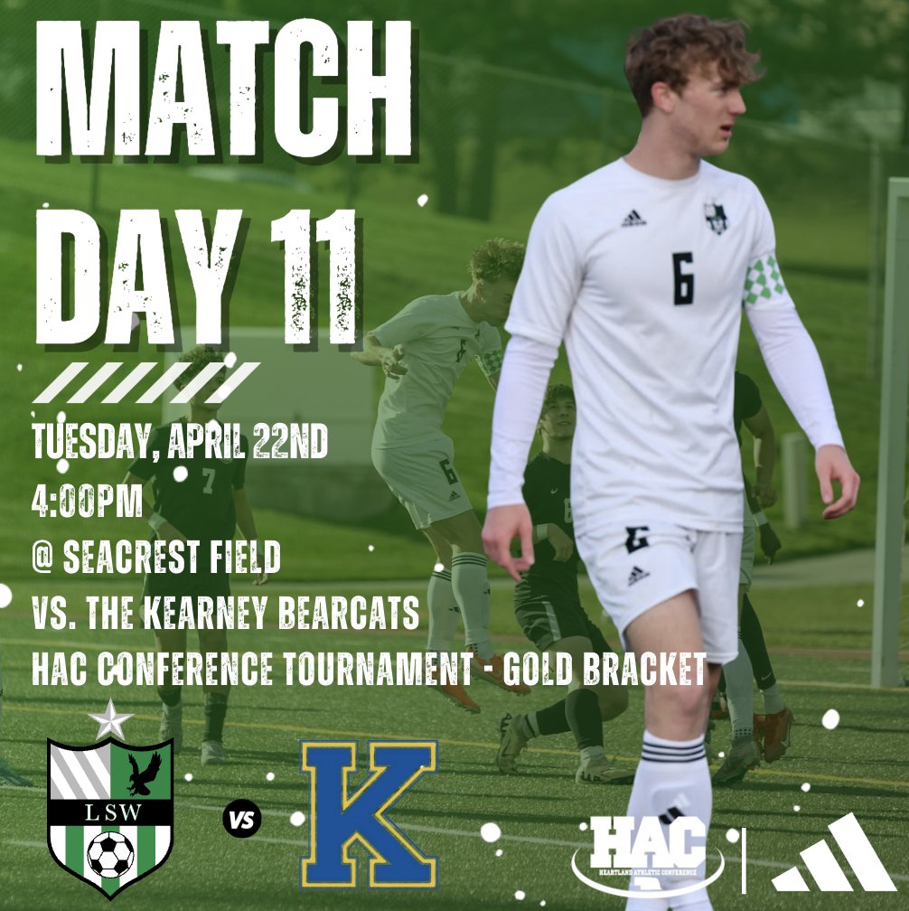 The Lincoln Southwest Boys Soccer Program (@lswfc_official) on Twitter photo MATCH DAY 11
π <a href="/KHS_BoysSoccer/">Bearcat Boys Soccer</a>
π
Tuesday, April 22nd
βοΈ 4:00pm
ποΈ Seacrest Field
πΊ rb.gy/f450x1
We run it back with Kearney for an opportunity to play in the HAC Tournament Gold Bracket Final this Thursday. Come on out and support the boys! Up the Hawks! β½οΈπ MATCH DAY 11
π <a href="/KHS_BoysSoccer/">Bearcat Boys Soccer</a>
π
Tuesday, April 22nd
βοΈ 4:00pm
ποΈ Seacrest Field
πΊ rb.gy/f450x1
We run it back with Kearney for an opportunity to play in the HAC Tournament Gold Bracket Final this Thursday. Come on out and support the boys! Up the Hawks! β½οΈπ