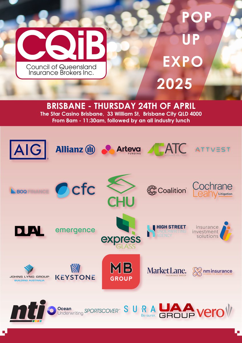 Sportscover is excited to be part of the Council of Queensland Insurance Brokers (CQIB) Conference this week with our pop-up stand!

📍 Find us in Brisbane this Thursday, 24 April at The Star Casino.

Come and say hello to our QLD Underwriter, Veronica Dawson.