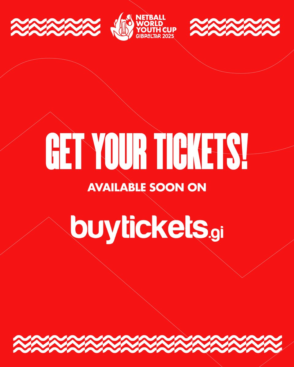 Netball World Cup (@netballworldcup) on Twitter photo 🎟️ TICKETS ARE COMING 🎟️
Get ready to grab your spot at NWYC2025! 💥 Tickets will be released in 3 phases, starting from the 14th May on <a href="/BuyticketsGib/">Buytickets.gi</a>!
#TogetherWeRise #NWYC2025GIB #NetballFamily 🎟️ TICKETS ARE COMING 🎟️
Get ready to grab your spot at NWYC2025! 💥 Tickets will be released in 3 phases, starting from the 14th May on <a href="/BuyticketsGib/">Buytickets.gi</a>!
#TogetherWeRise #NWYC2025GIB #NetballFamily