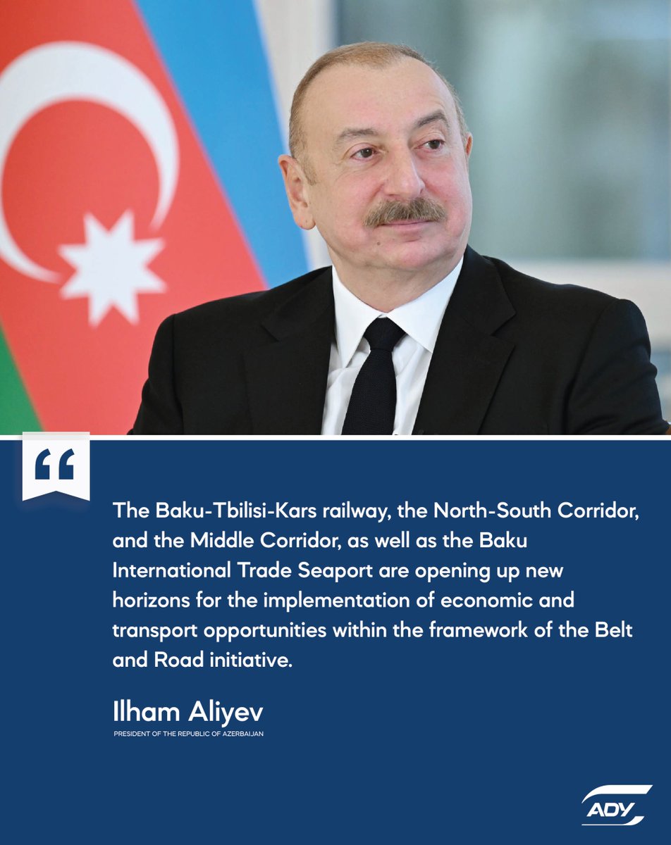 In a recent interview with Xinhua, President Ilham Aliyev gave significant insights into #Azerbaijan-#China coop.:
'We are expanding our cooperation with China within the framework of the Belt and Road initiative. Significant progress has already been made in this direction.