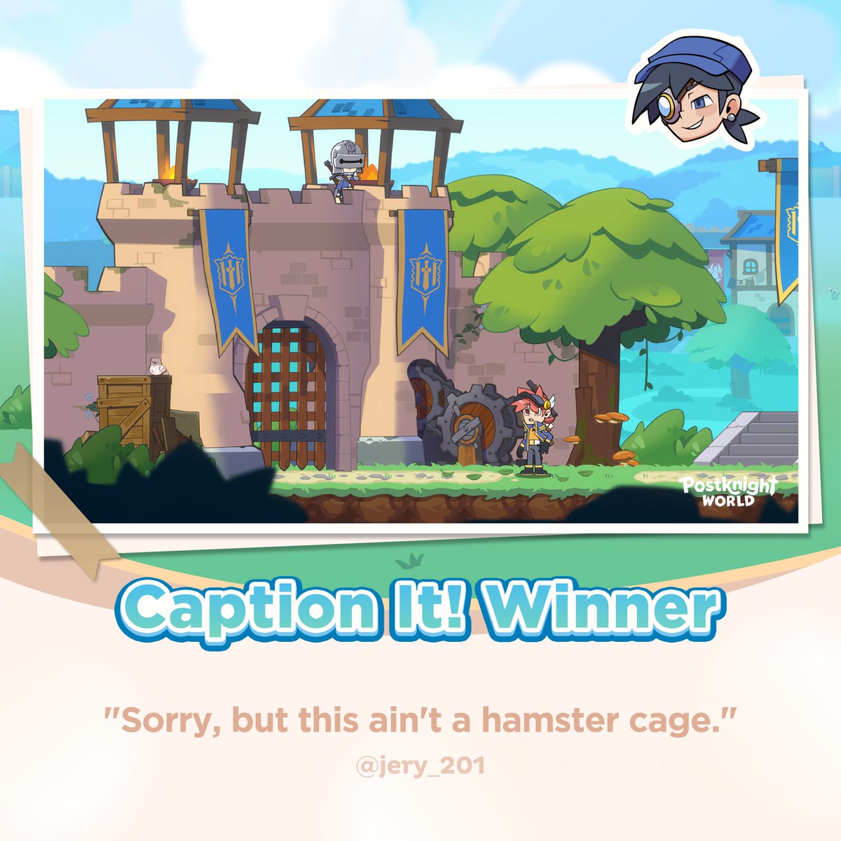 kurechii's tweet photo. Congrats to the winners of Image #3 in the #CaptionItContest! 🎉

Captain Almond is proud—but maybe keep the celebrations to a minimum… shouting from the gate might stir up trouble. 😅

Wishlist #PostknightWorld on Steam!
🔗 https://t.co/2DCouSZMWn

#Kurechii #KurechiiNext https://t.co/cLyoy62Vni