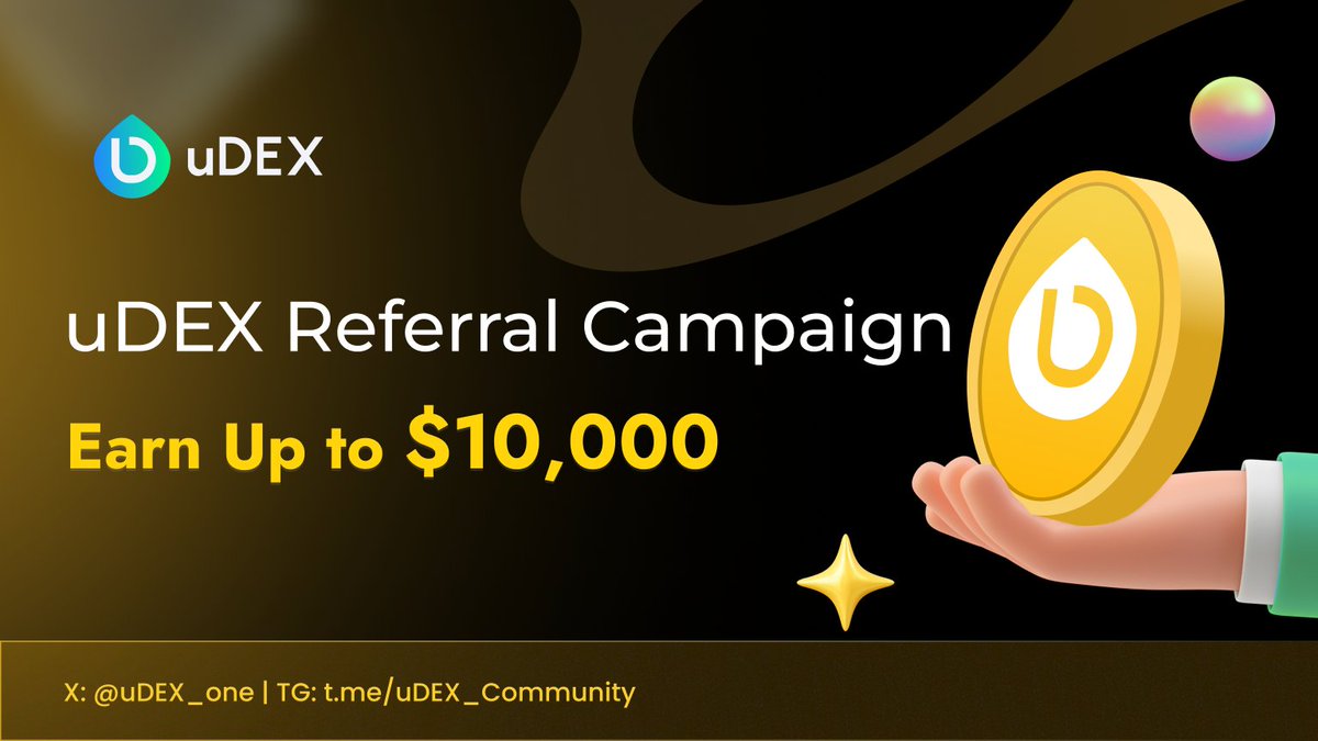 Your network is your net worth 🧠💰
Turn your invites into real rewards with uDEX’s referral campaign — up to $10,000 in USDT waiting to be claimed.
Got friends who trade? Make it count.
🔗 t.me/u_dex_bot

#uDEX #DeFi #CryptoRewards #ReferralCampaign #Giveaways