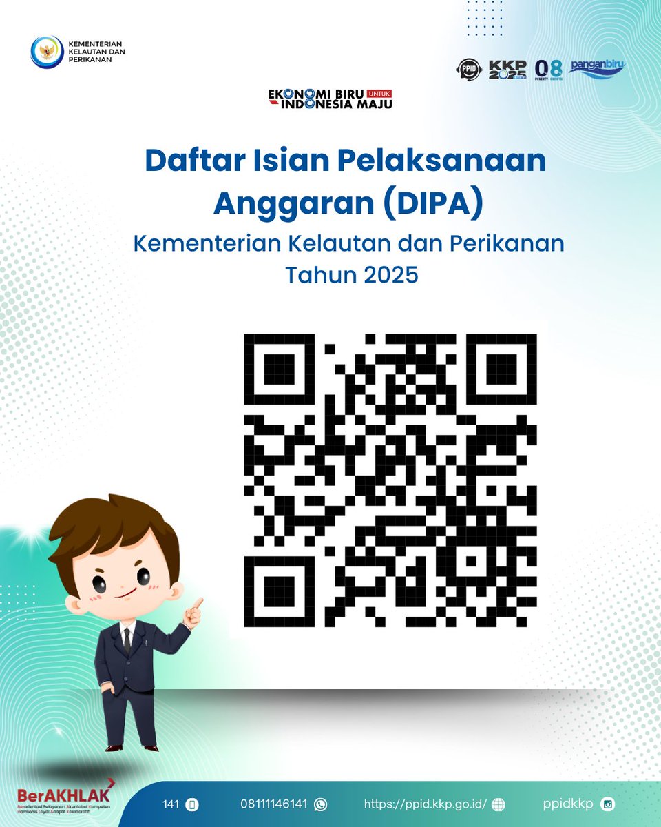 ppidkkp's tweet photo. DIPA KKP 2025: Resmi Terbit!

Tandai dimulainya aksi nyata untuk laut Indonesia yang lebih baik 🌊

#DIPA2025 #KKP #AnggaranUntukRakyat #KKP https://t.co/TpB7Nnkbr8