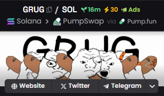 🚨30x Boost Achieved!
 $GRUG just got a massive 30x boost! ⚡️
dexscreener.com/solana/5QRtaHh…