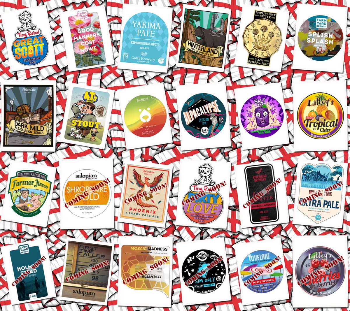 The Tavern Sports Bar (@tavern25) on Twitter photo On the bar today!
Beer Board: bit.ly/32Sqwmy
<a href="/tinyrebelbrewco/">Tiny Rebel</a> <a href="/farmyardbrewco/">Farm Yard Brew Co</a> <a href="/GoffsBrewery/">Goffs Brewery</a> <a href="/AbbeydaleBeers/">Abbeydale Brewery</a> <a href="/PhippsNBC/">Phipps NBC ales</a> <a href="/4tsbrewery/">4T's Brewery</a> <a href="/BeartownBrewery/">Beartown Brewery</a> <a href="/SaltBeerFactory/">SALT</a> <a href="/lilleyscider/">Lilley's Cider</a> #FarmerJimsCider
#RealAleFinder On the bar today!
Beer Board: bit.ly/32Sqwmy
<a href="/tinyrebelbrewco/">Tiny Rebel</a> <a href="/farmyardbrewco/">Farm Yard Brew Co</a> <a href="/GoffsBrewery/">Goffs Brewery</a> <a href="/AbbeydaleBeers/">Abbeydale Brewery</a> <a href="/PhippsNBC/">Phipps NBC ales</a> <a href="/4tsbrewery/">4T's Brewery</a> <a href="/BeartownBrewery/">Beartown Brewery</a> <a href="/SaltBeerFactory/">SALT</a> <a href="/lilleyscider/">Lilley's Cider</a> #FarmerJimsCider
#RealAleFinder